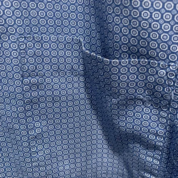 Nicoby Blue Patterned Long Sleeve Button Down, XL, Geometric - Picture 4 of 5